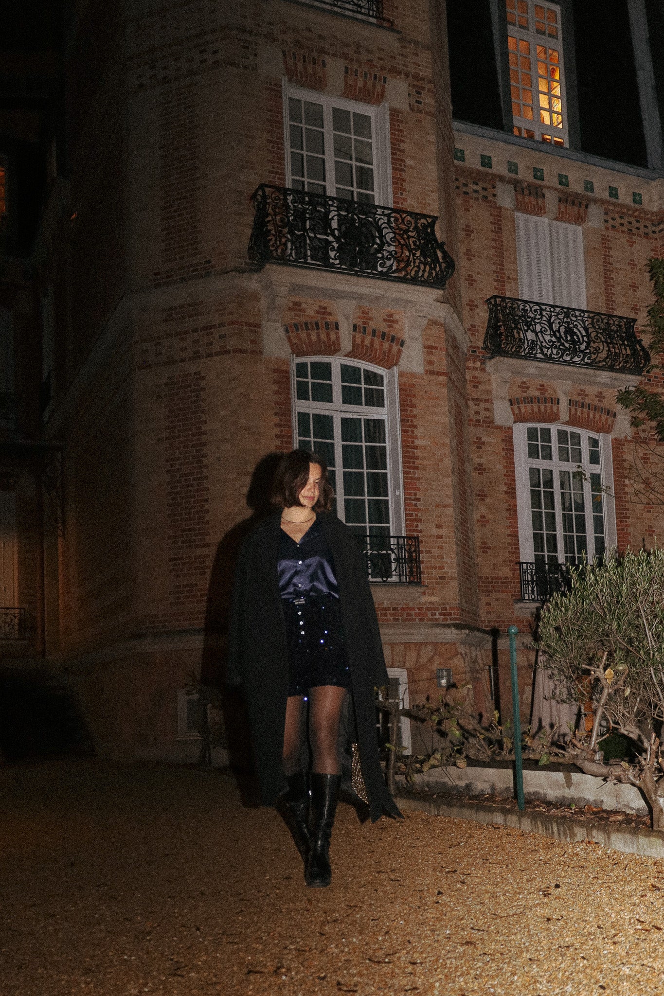 Night sequin velvet pilot's underwear
