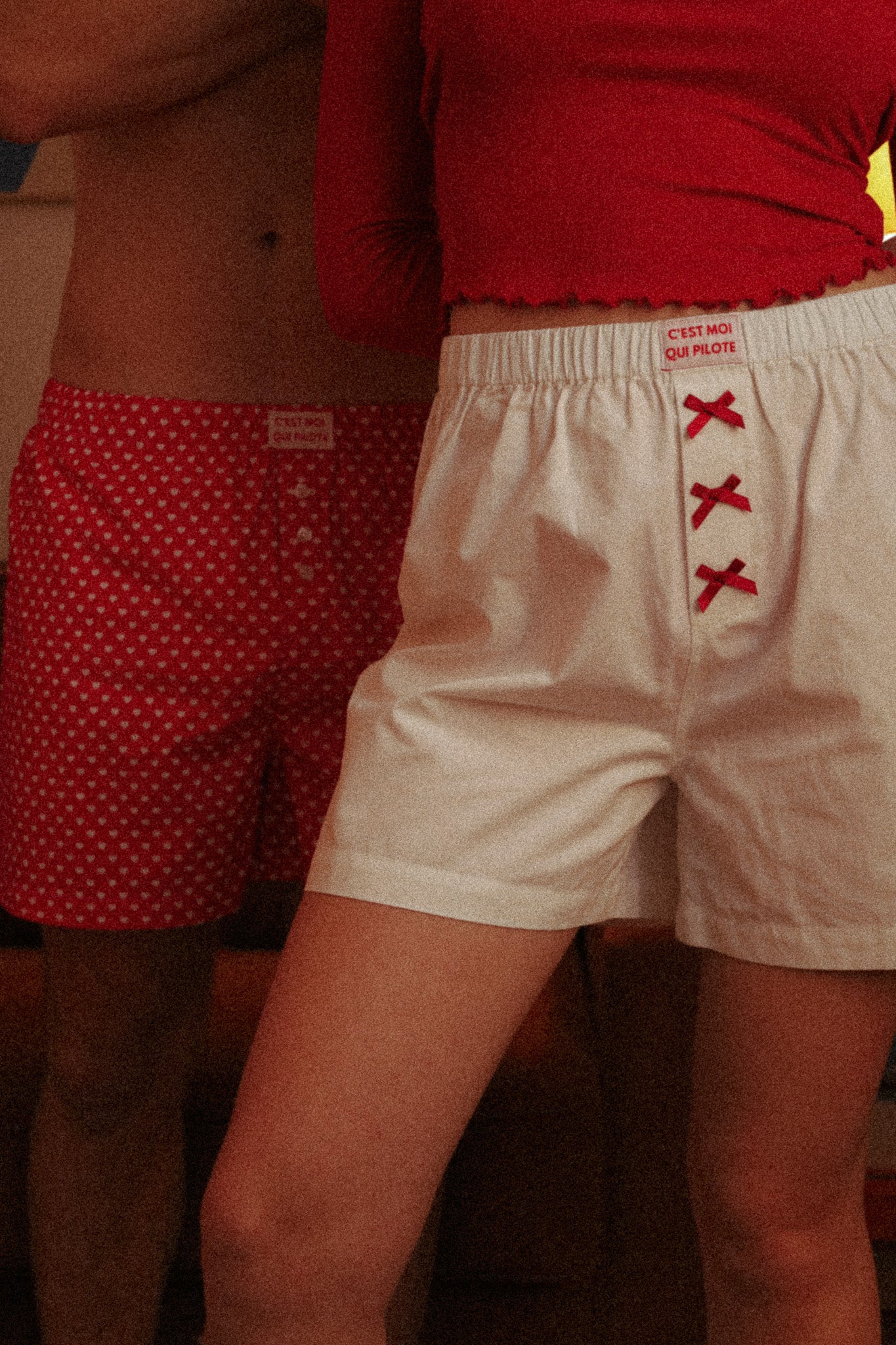 Milky Pilot Boxer Shorts 🥛 Red Bows