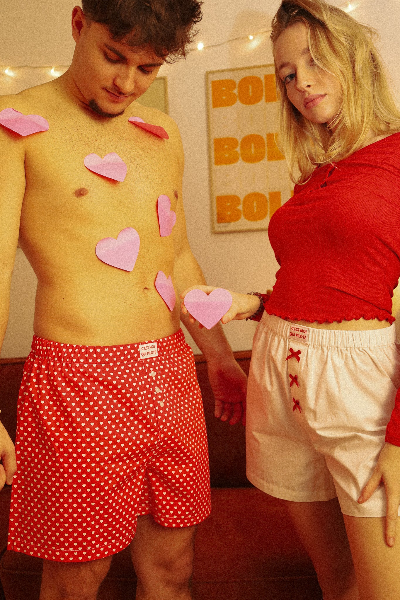 Milky Pilot Boxer Shorts 🥛 Red Bows