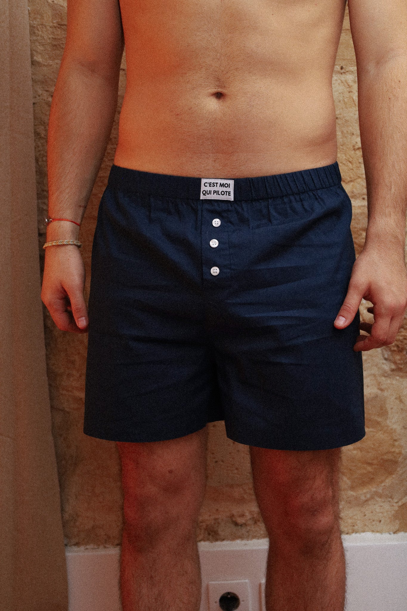 Marineblaue Piloten-Boxershorts