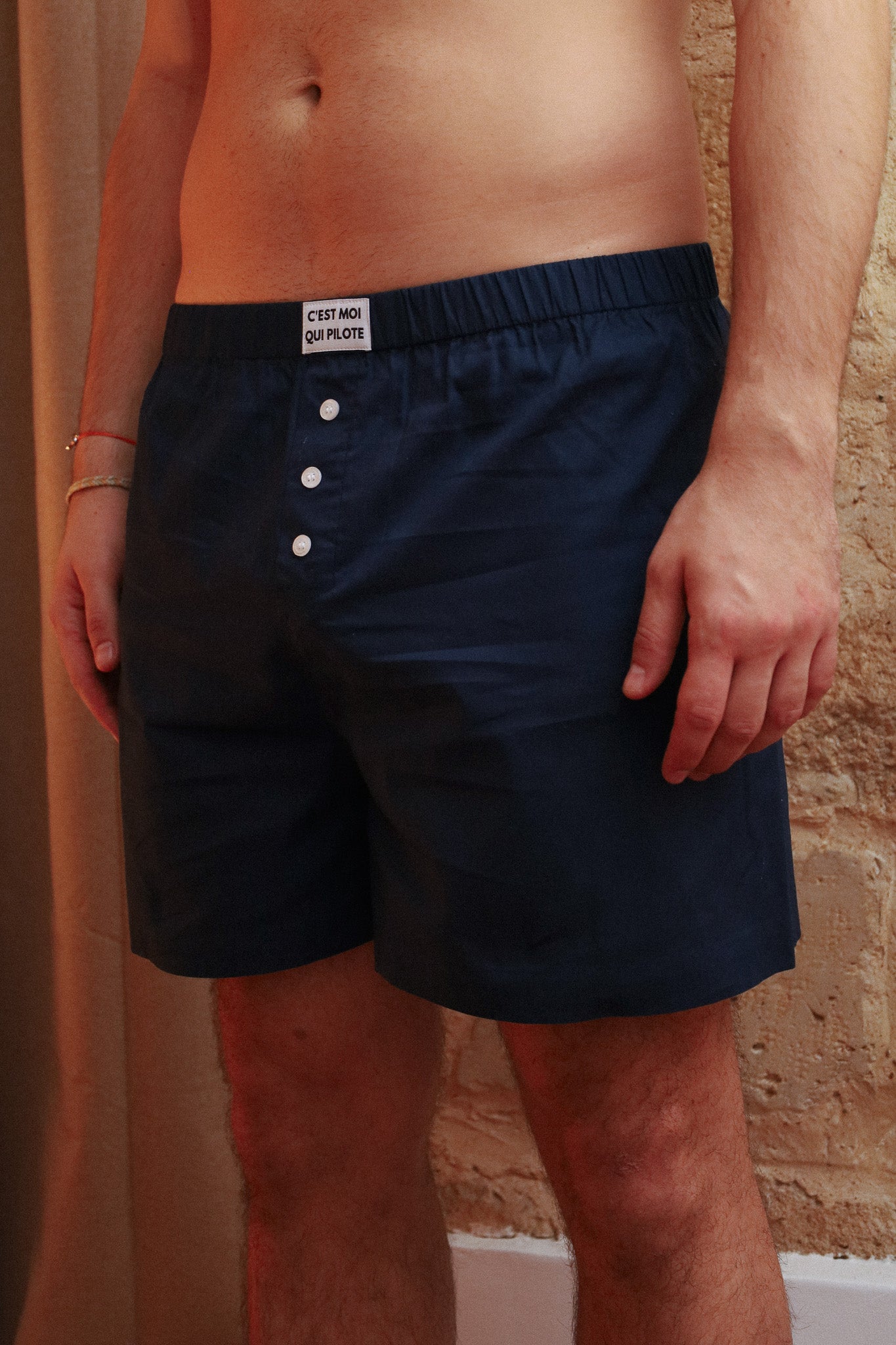 Marineblaue Piloten-Boxershorts