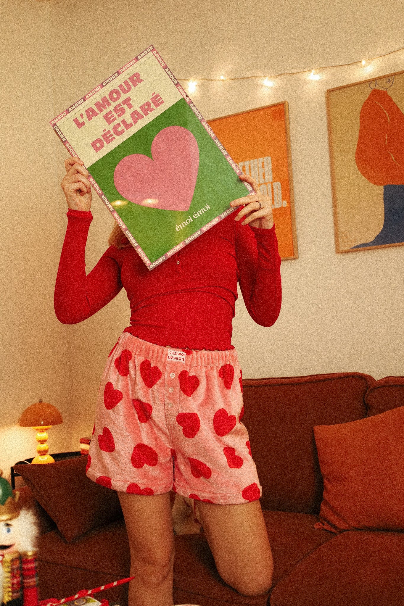 Pilot Heart Fleece Boxer Shorts