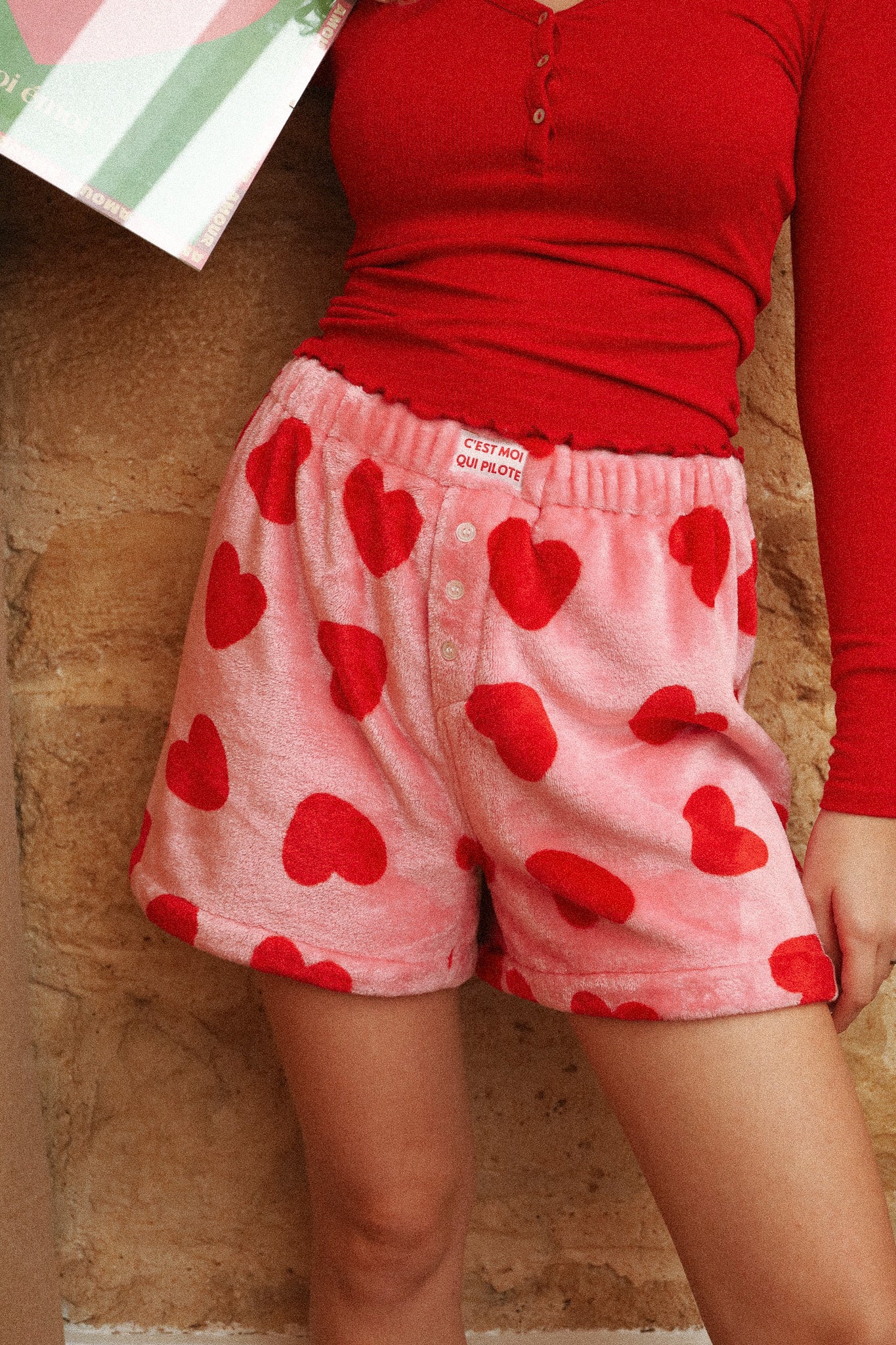 Pilot Heart Fleece Boxer Shorts