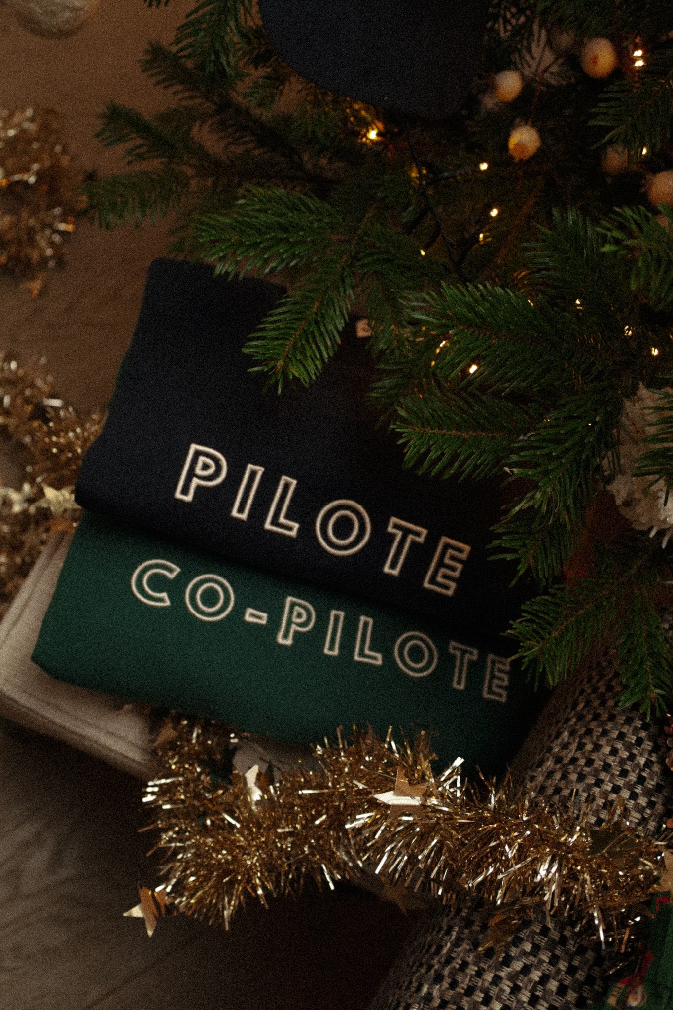 Sweat Co-pilote Vert sapin C'est moi qui pilote