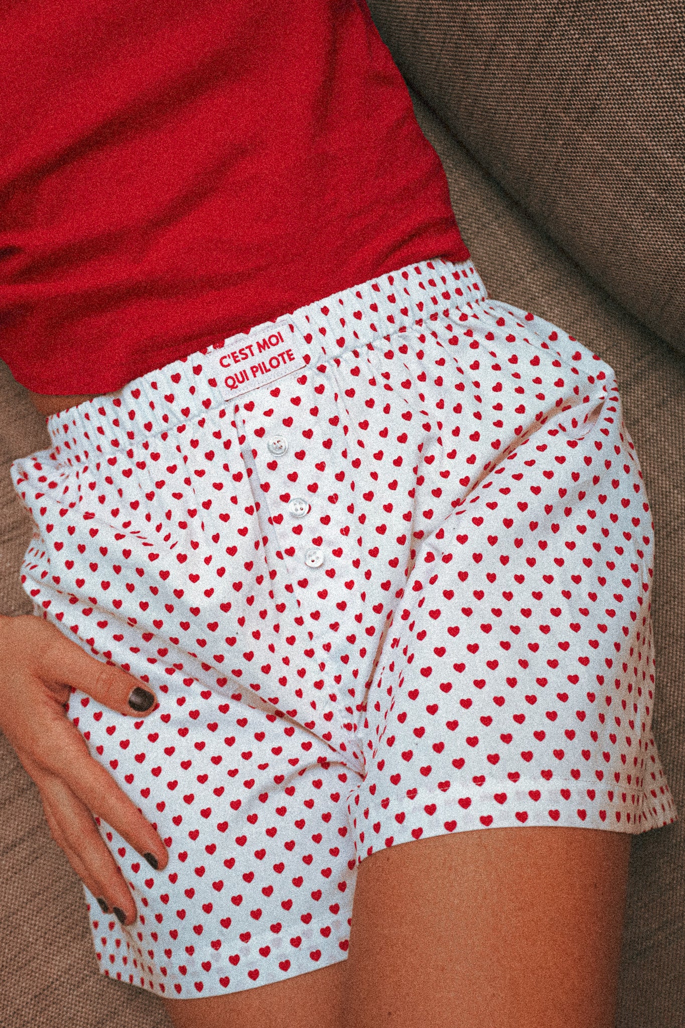 White Heart Pilot Boxer Shorts