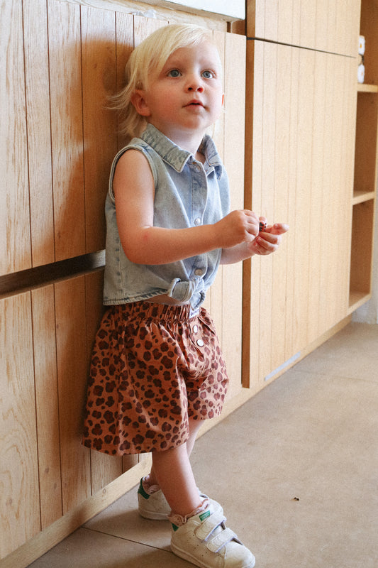 Caleçon Pilote Enfant léopard