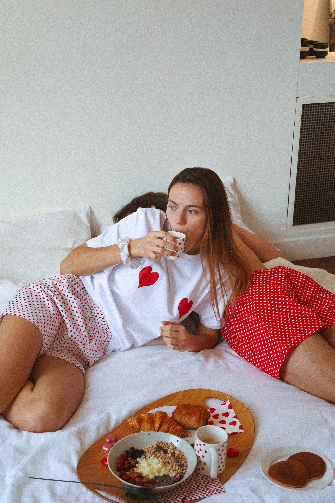 White Heart Pilot Boxer Shorts
