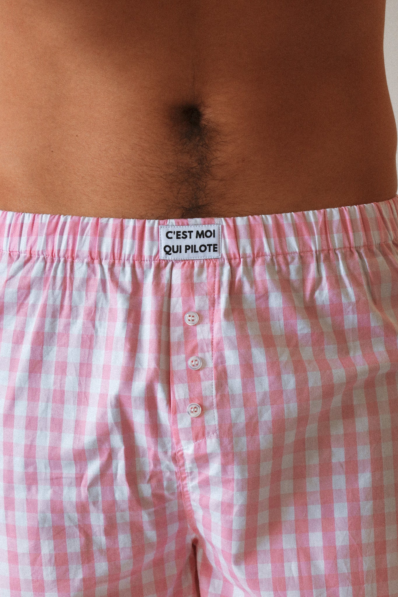 Vichy pink swimming pool pilot's briefs