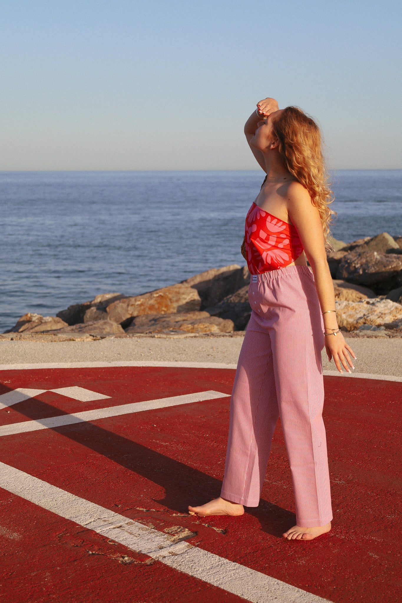 Pink Stripe Pilot Pants