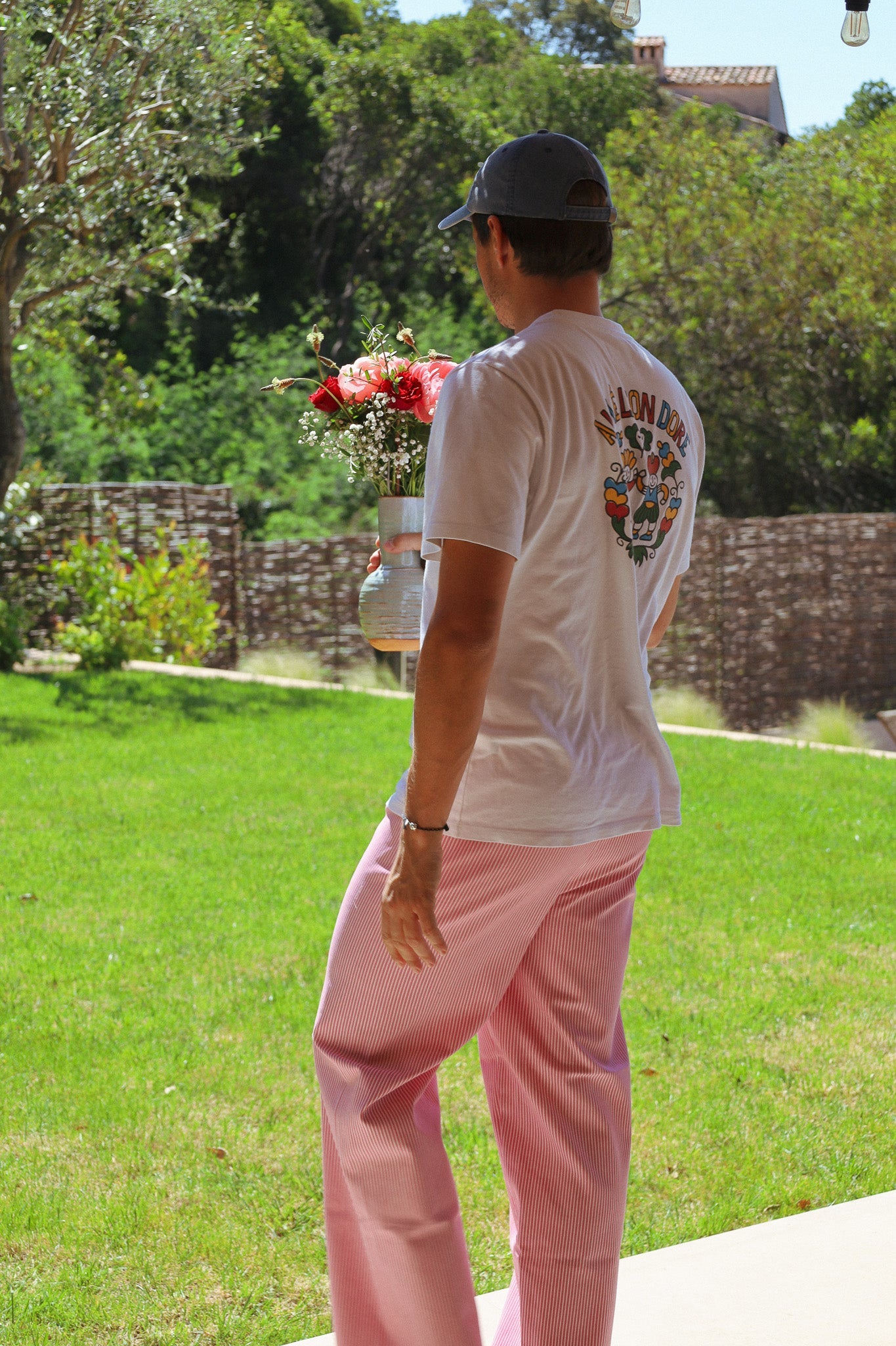 Pantalon Pilote Rayures roses C'est moi qui pilote