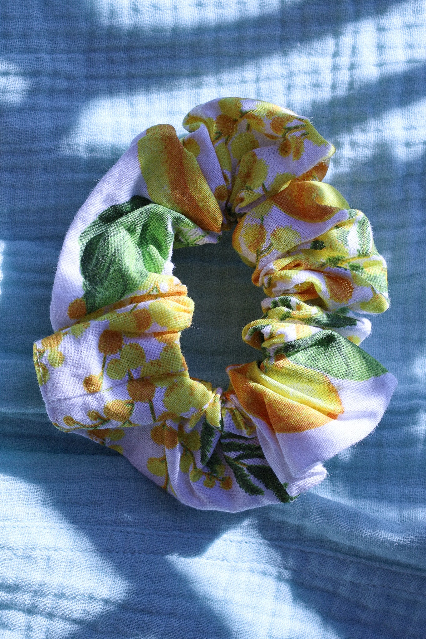 Lemon Mimosa Scrunchie
