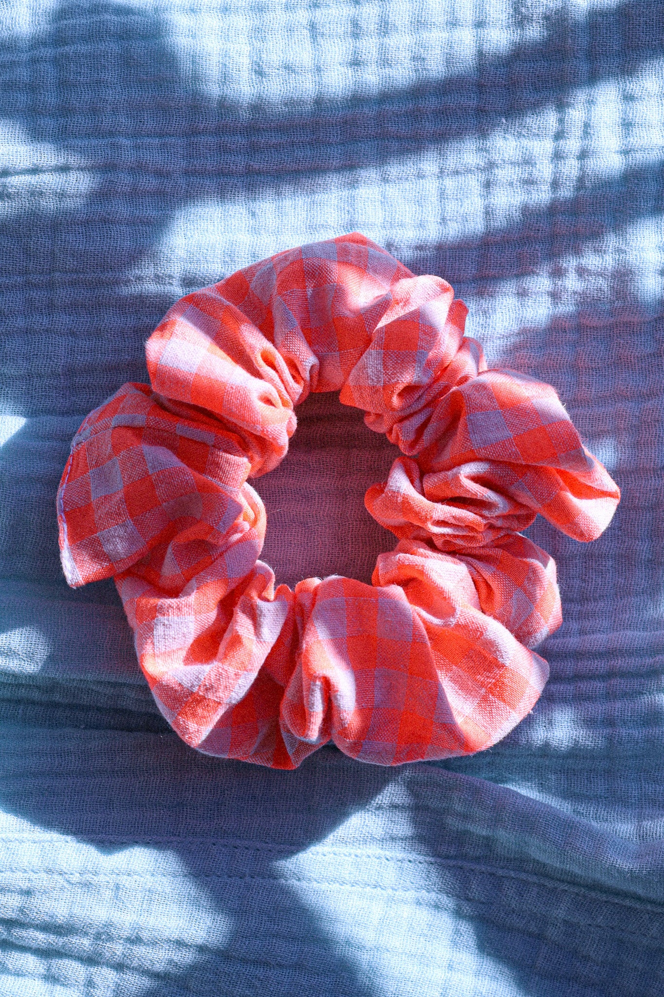 Vichy Blood Orange Scrunchie