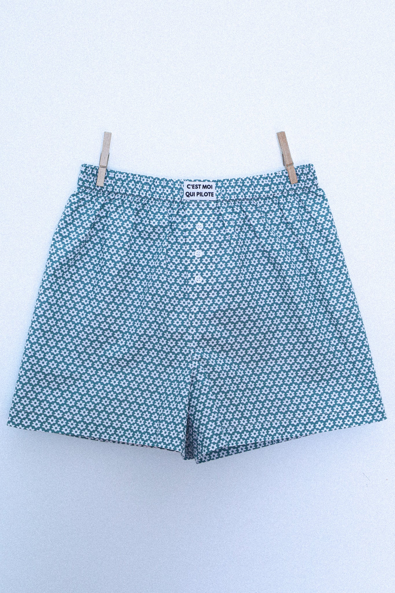 Sage Flower Pilot Boxer Shorts