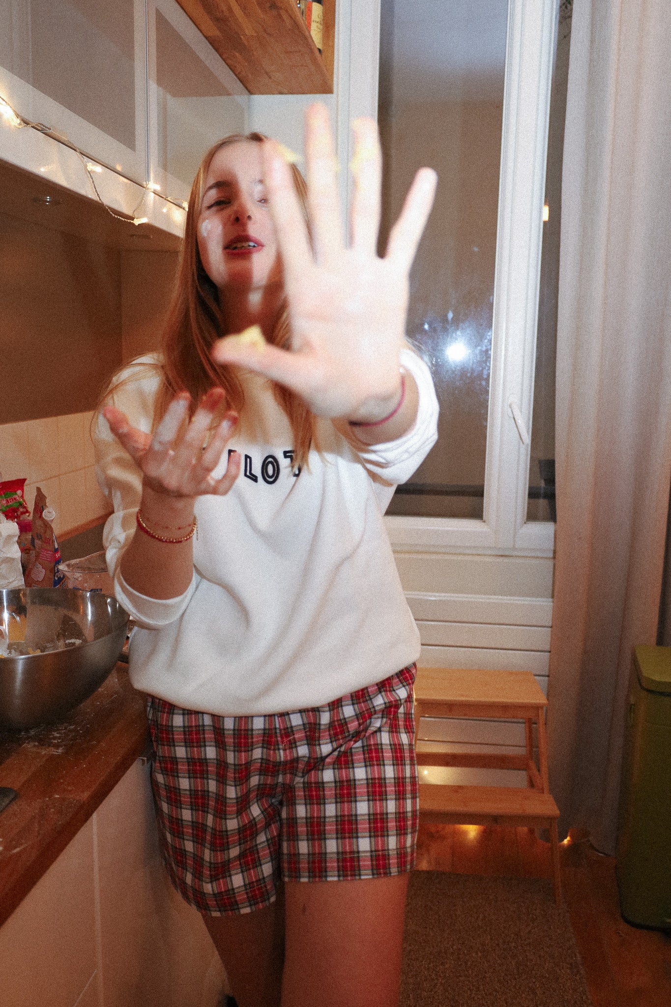 Caleçon Pilote Tartan crème