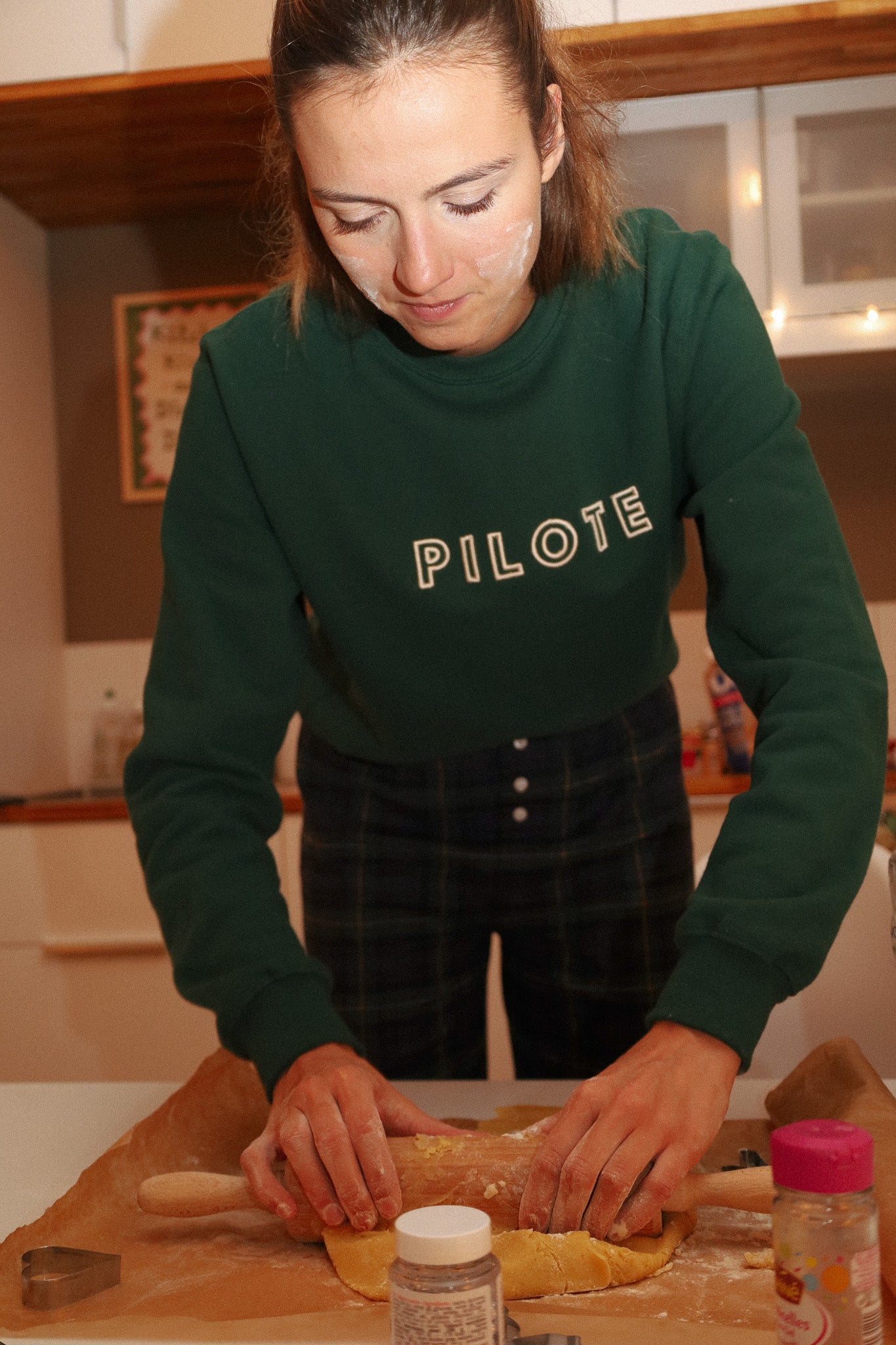 Tannengrünes Piloten-Sweatshirt