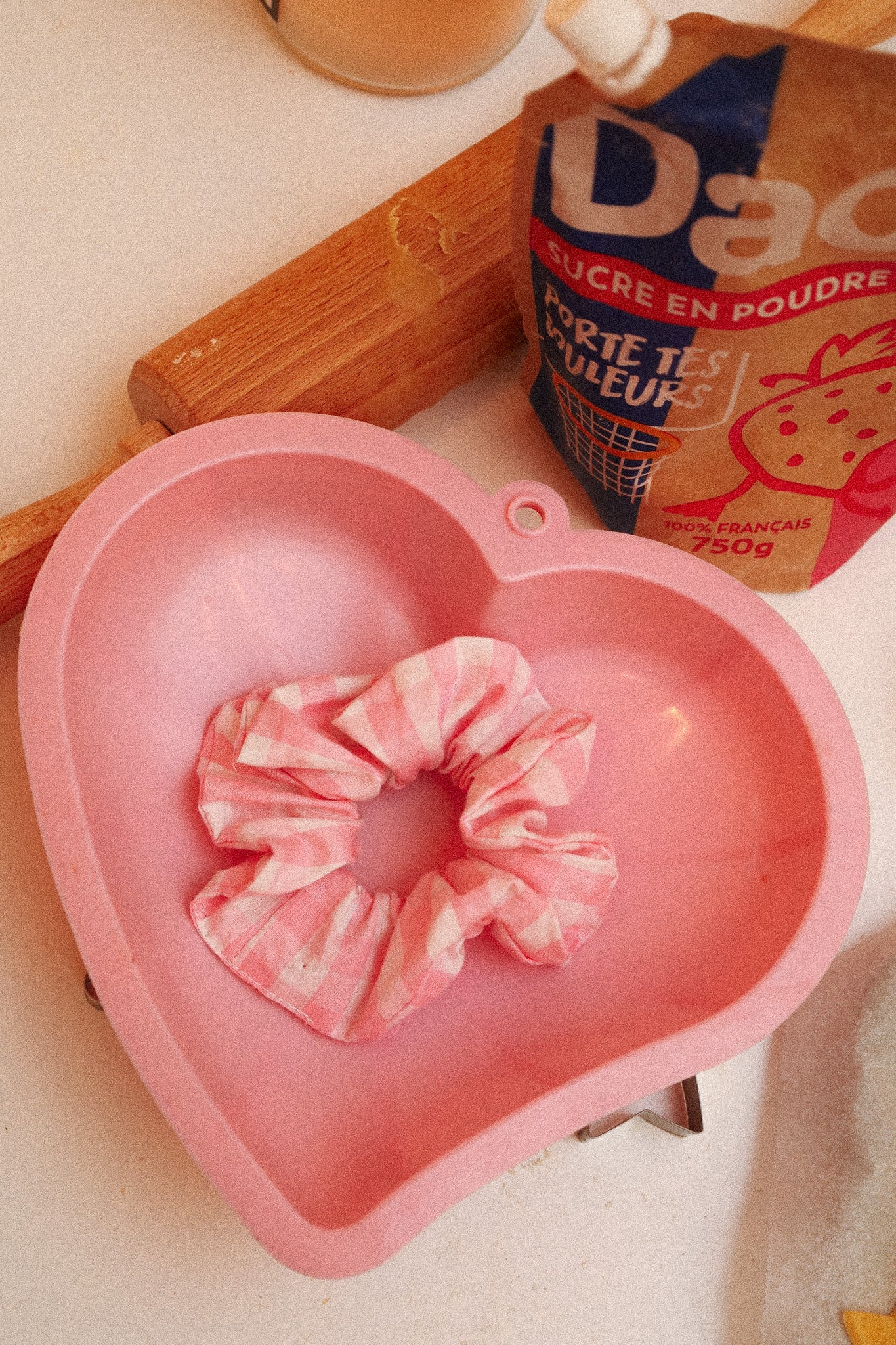 Vichy-pinker Donut für den Pool, Liebling