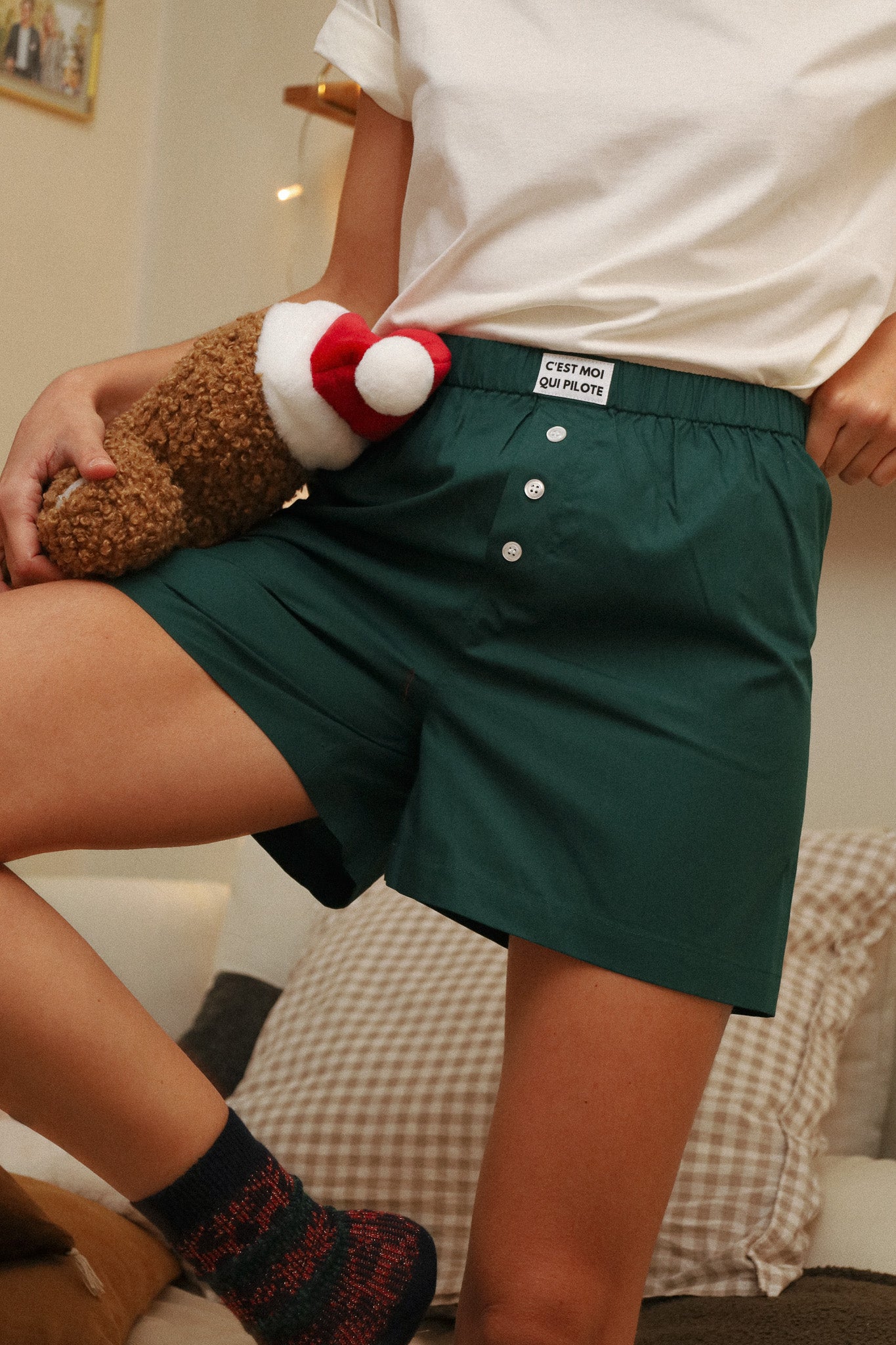 Caleçon pilote vert sapin