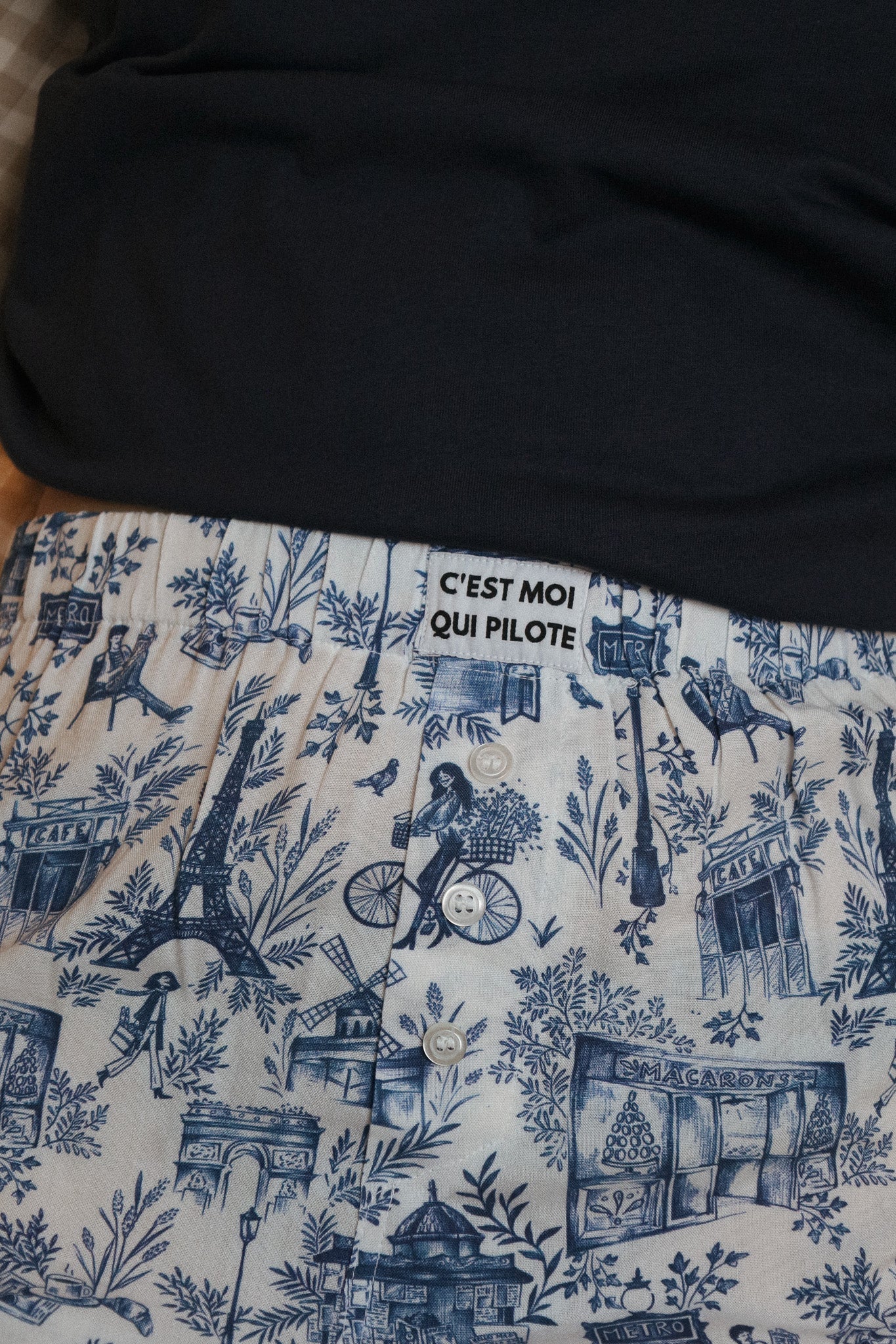 Caleçon Pilote Jouy Paris nuit C'est moi qui pilote
