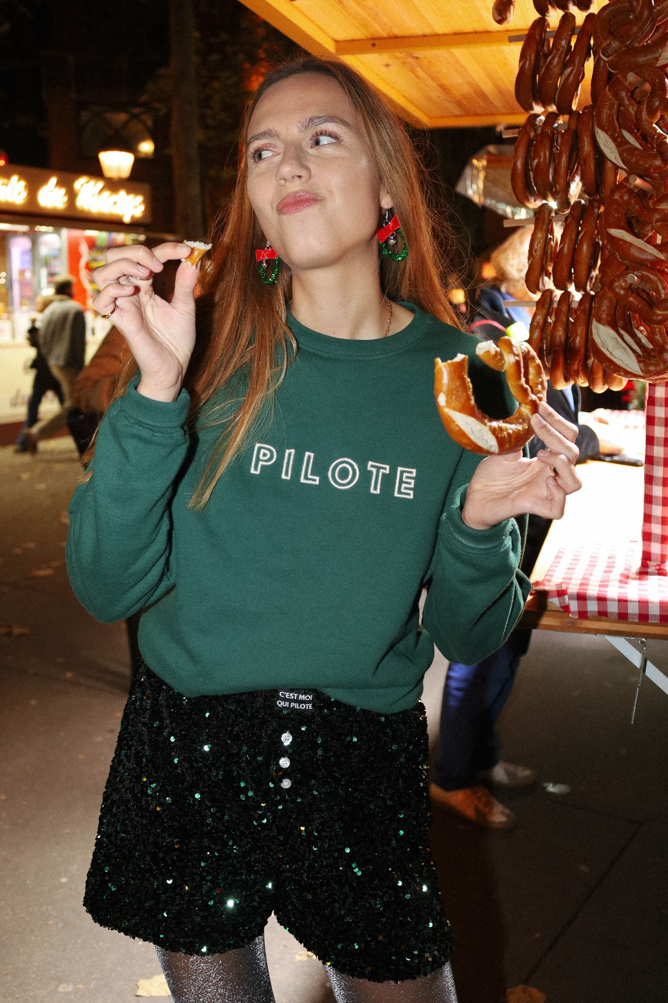 Tannengrünes Piloten-Sweatshirt
