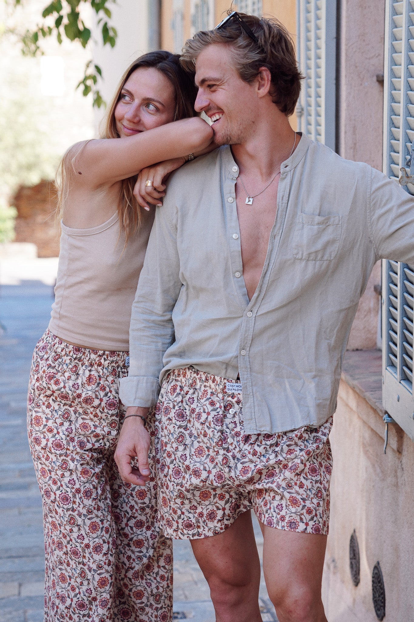 Pantalon femme Botanique beige C'est moi qui pilote