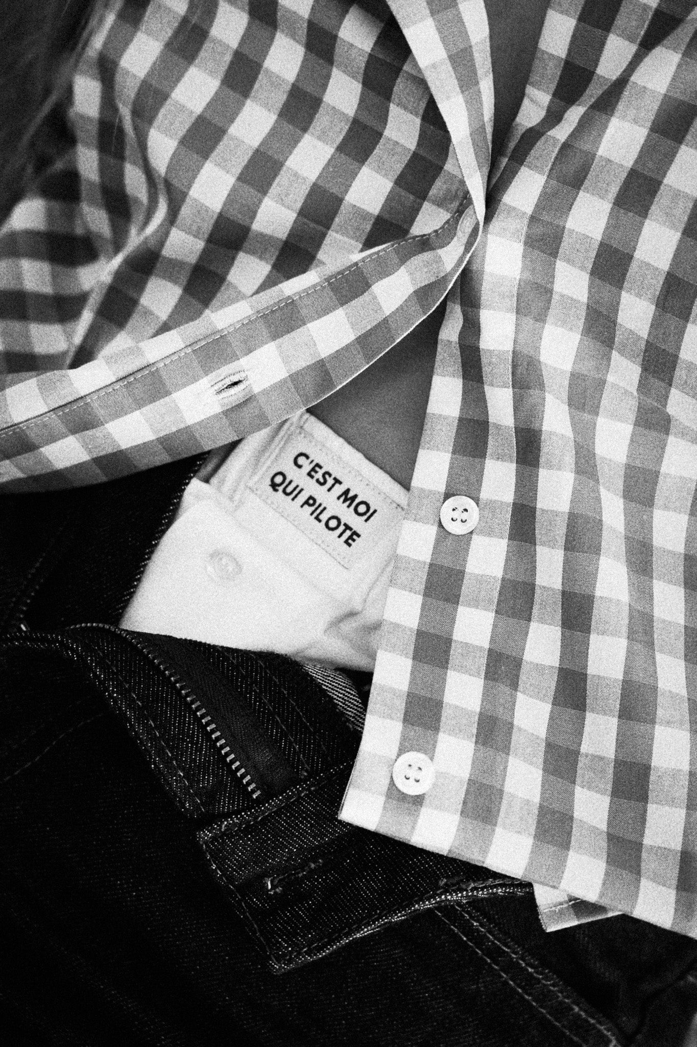Chemise Onboard Vichy riviera C'est moi qui pilote