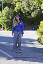 Pantalon Rayures bleu jean foncé C'est moi qui pilote