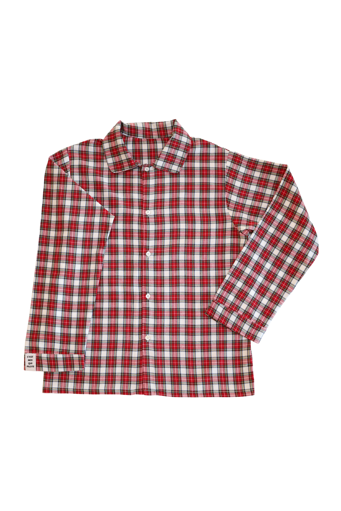 Ensemble court tartan blanc