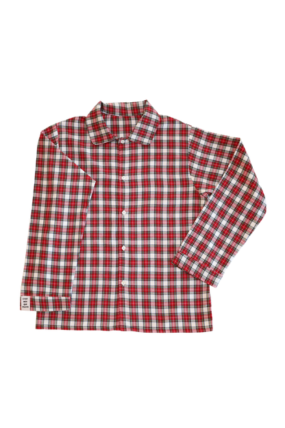 Ensemble court tartan blanc