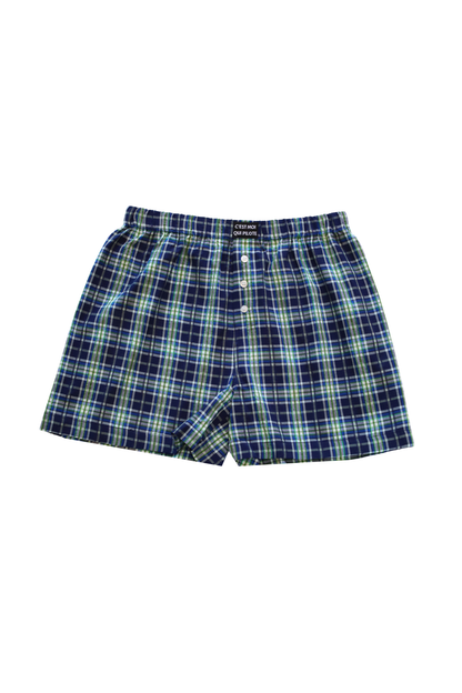 Ensemble court écossais bleu