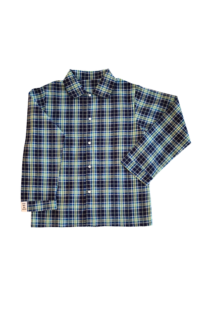 Ensemble court écossais bleu