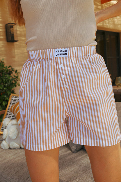 Piloten-Boxershorts mit Sandstreifen 