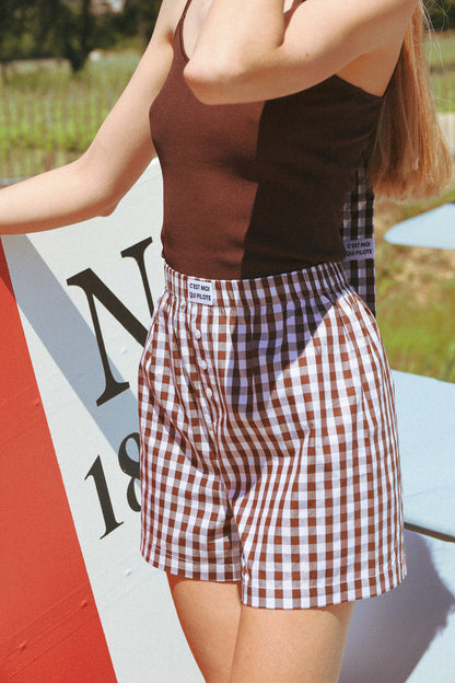 Vichy Brownie Pilot's Boxer Shorts 🍩