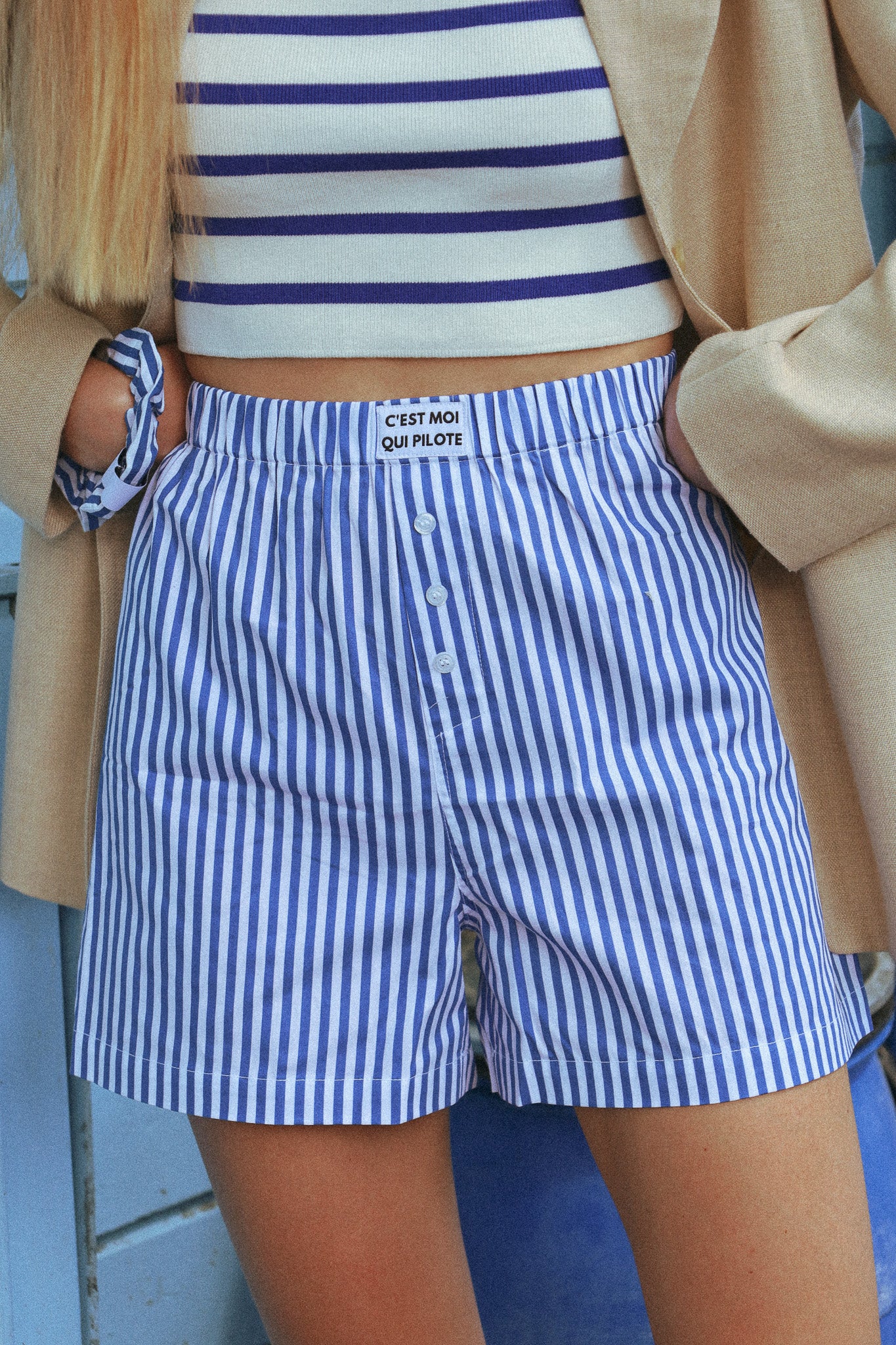Azure Stripes Pilot Boxer Shorts 🌊 