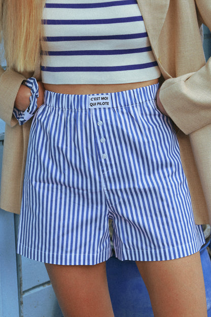 Azure Stripes Pilot Boxer Shorts 🌊 