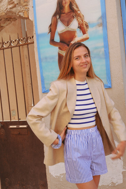 Azure Stripes Pilot Boxer Shorts 🌊 