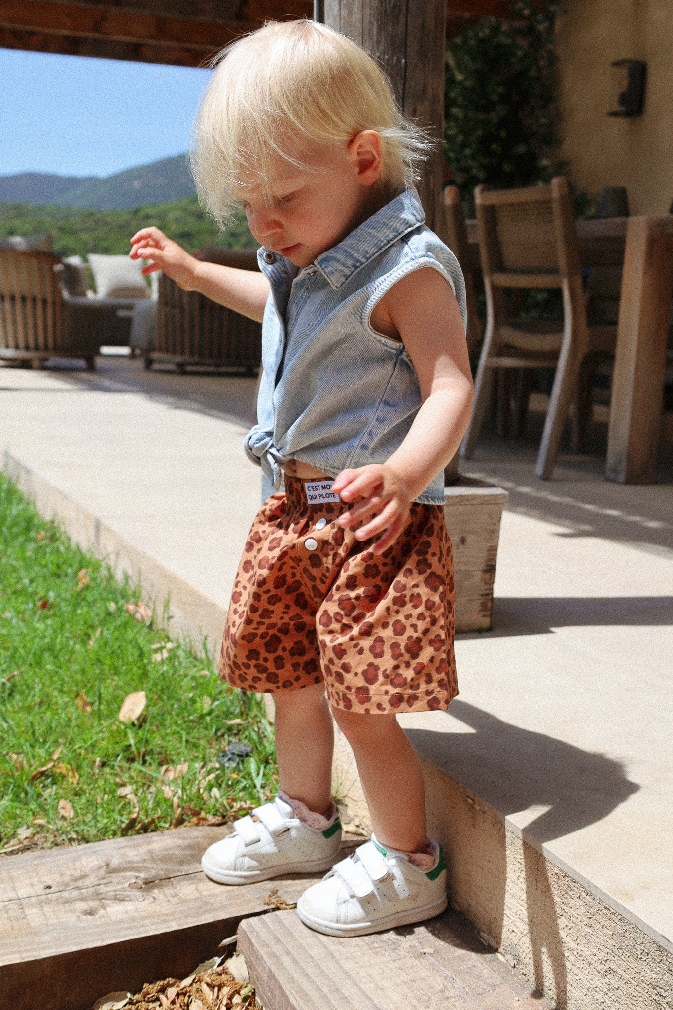 Caleçon Pilote Enfant léopard