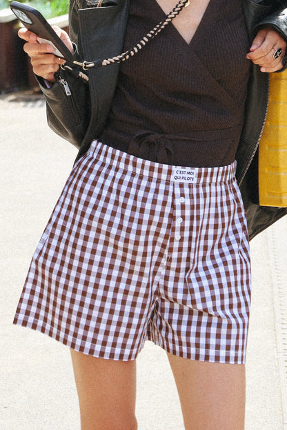 Vichy Brownie Pilot's Boxer Shorts 🍩