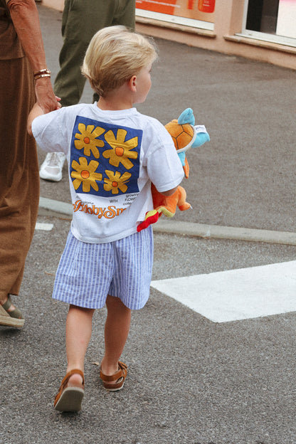 Caleçon Pilote Enfant rayures bleu
