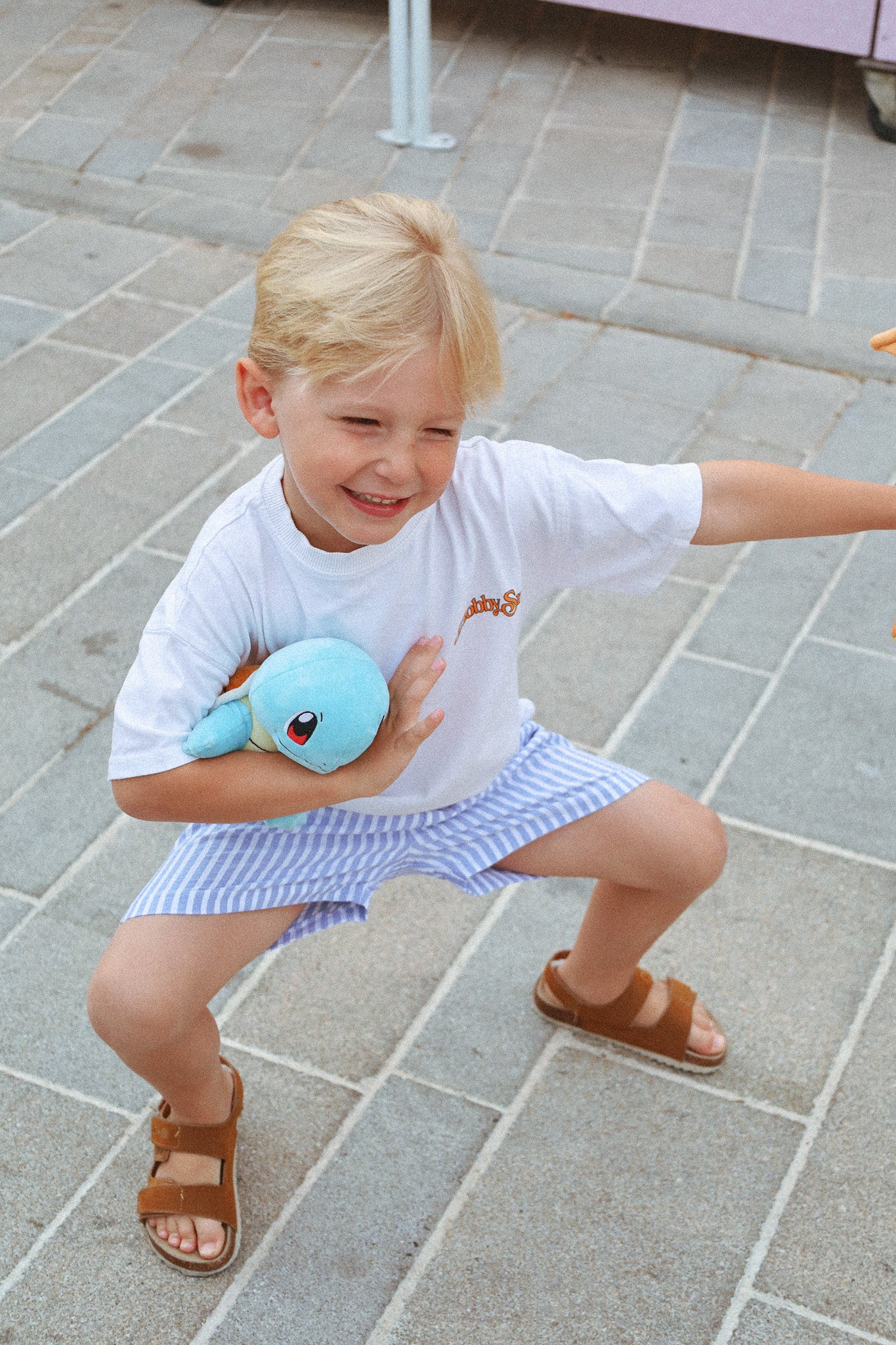 Caleçon Pilote Enfant rayures bleu