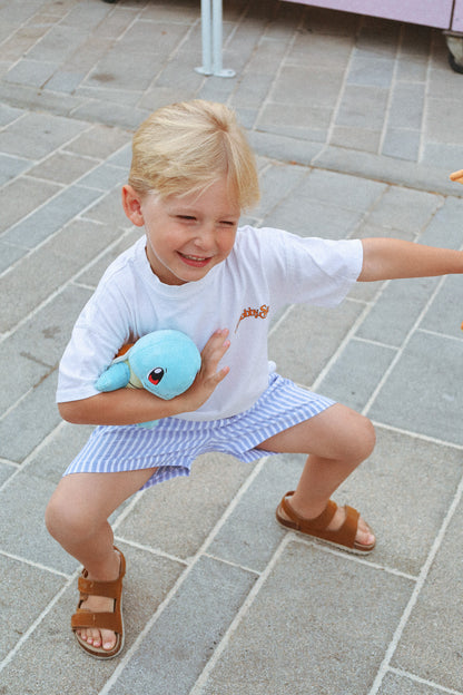 Caleçon Pilote Enfant rayures bleu