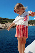 Short kids Rayures paprika éponge C'est moi qui pilote