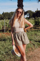 Caleçon Broderie palmitos olive C'est moi qui pilote