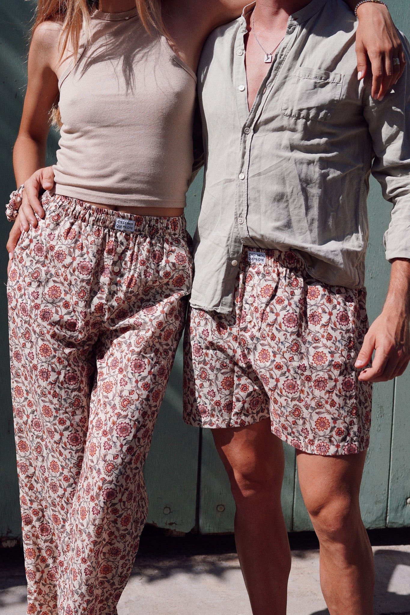 Pantalon femme Botanique beige C'est moi qui pilote