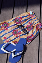 Caleçon Rayures en fleurs collaboration Liberty Fabrics C'est moi qui pilote