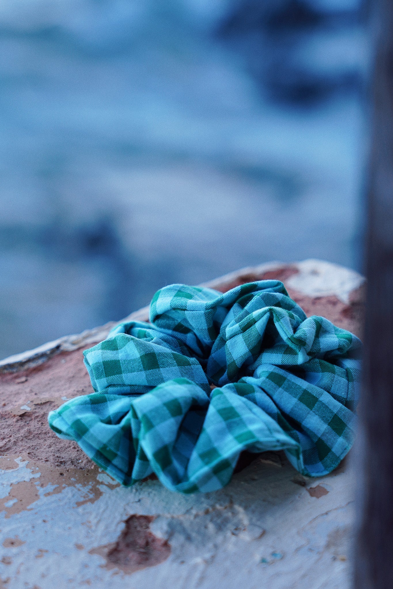 Chouchou Vichy menthe pastille C'est moi qui pilote